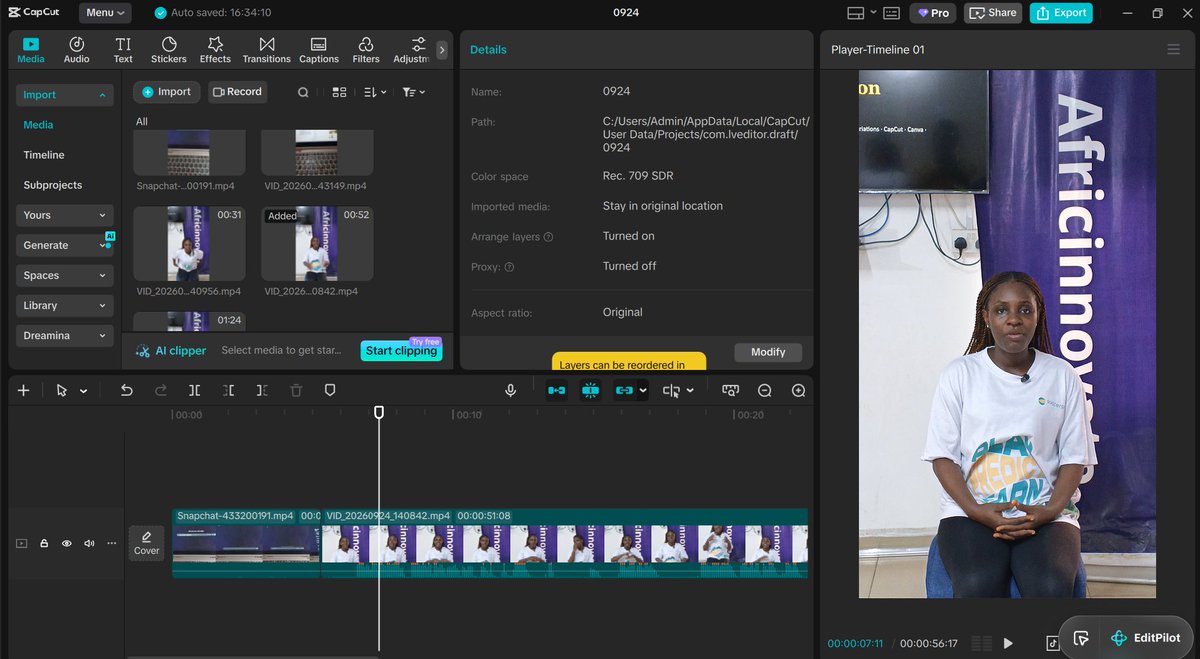 blessingndeks's tweet photo. Today’s Digital Marketing class with @AfricInnovate  was all about video creation and editing.

We got a practical task, and I’m currently working on mine.

Still learning

Still editing

The finished video drops soon.

What are you learning?

#DigitalMarketing #ContentCreation https://t.co/1aWRvnxAD6