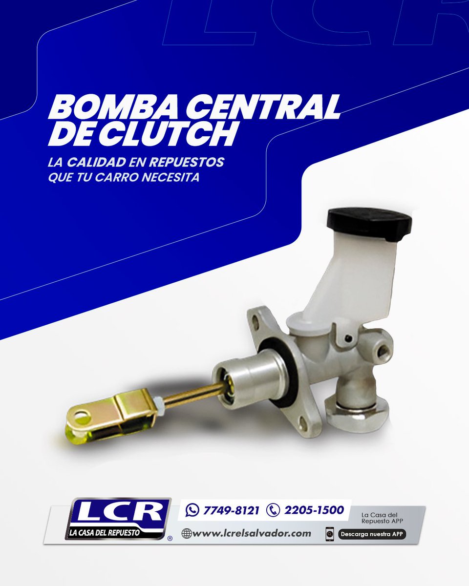 CasaDelRepuesto's tweet photo. ¿Notas el pedal de embrague esponjoso, con fugas o que se queda pegado al fondo? 🚗⚙️ 
Es señal de que la bomba central de clutch necesita un cambio para devolverle la suavidad y precisión a tus cambios de marcha. https://t.co/wYmIpF72iX
