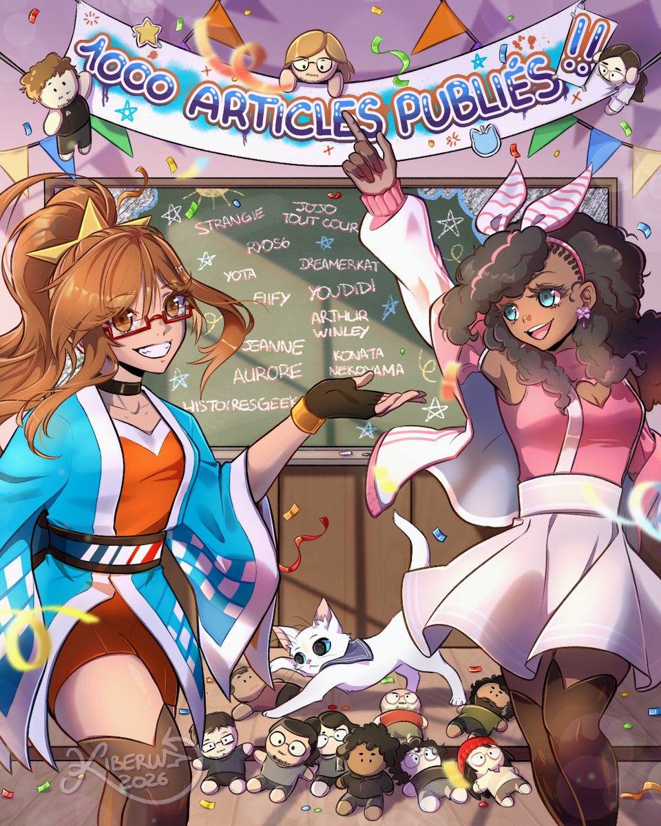 KonataNekoyama's tweet photo. 🎉 Parce que 1 000 est un nombre symbolique, nous avons décidé de célébrer cela avec une nouvelle illustration digne de ce nom pour célébrer les 1 000 articles publiés par la rédaction Konata Nekoyama !

❤️ Merci à tous pour votre confiance, ce n'est que le début ❤️

🎨 @Kiberu69 https://t.co/7A7pWSErem