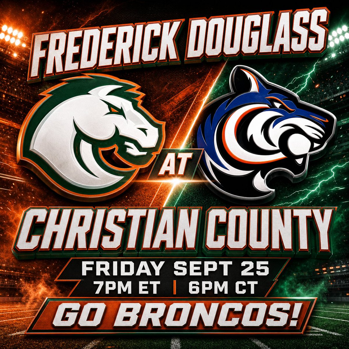 FDouglassFB's tweet photo. 4-0. Ranked #2 in 6A. Coming off a shutout.
Now we take it on the road.
π΄ Frederick Douglass π Christian County
π Hopkinsville, KY
π Friday | 6 PM
#GoBroncos | #itsaboutUs
https://t.co/FdznfG20me https://t.co/jQi9i3BD6X