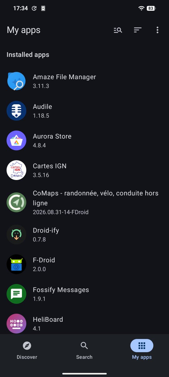 Sans_Google's tweet photo. F-Droid 2.0 is finally here.

After more than a year of work and 14 test releases, it’s the biggest update to the app in 10 years.

What’s new:
🔹completely redesigned interface
🔹better search
🔹more detailed categories
🔹new filters
🔹automatic updates
🔹easier app installation
🔹still no tracking

And yes, F-Droid still wants to help you escape the Play Store.

One small catch: the “panic” feature that could wipe apps isn’t back yet.

If you use F-Droid, have you already made the jump to 2.0?

https://t.co/WQoi6vl7QQ

#FDroid #FOSS #Android #OpenSource