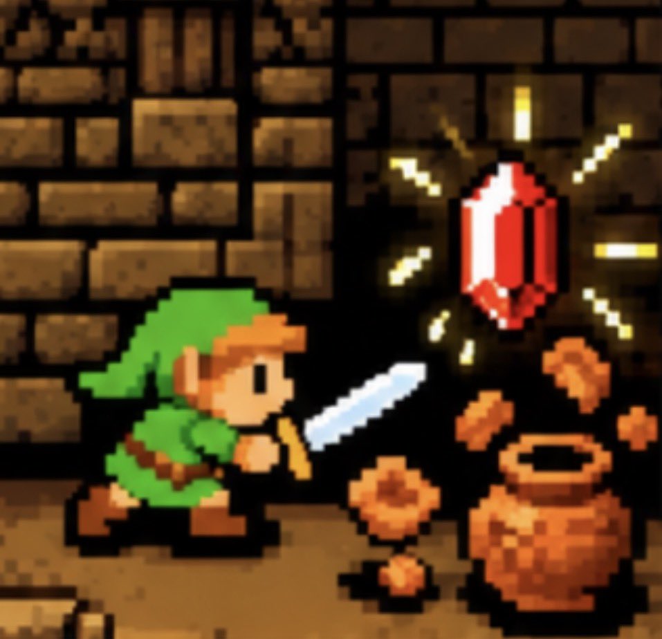 cajuncrypto41's tweet photo. I always got excited seeing a RED RUPEE while smashing pots https://t.co/JxTYxcTd47