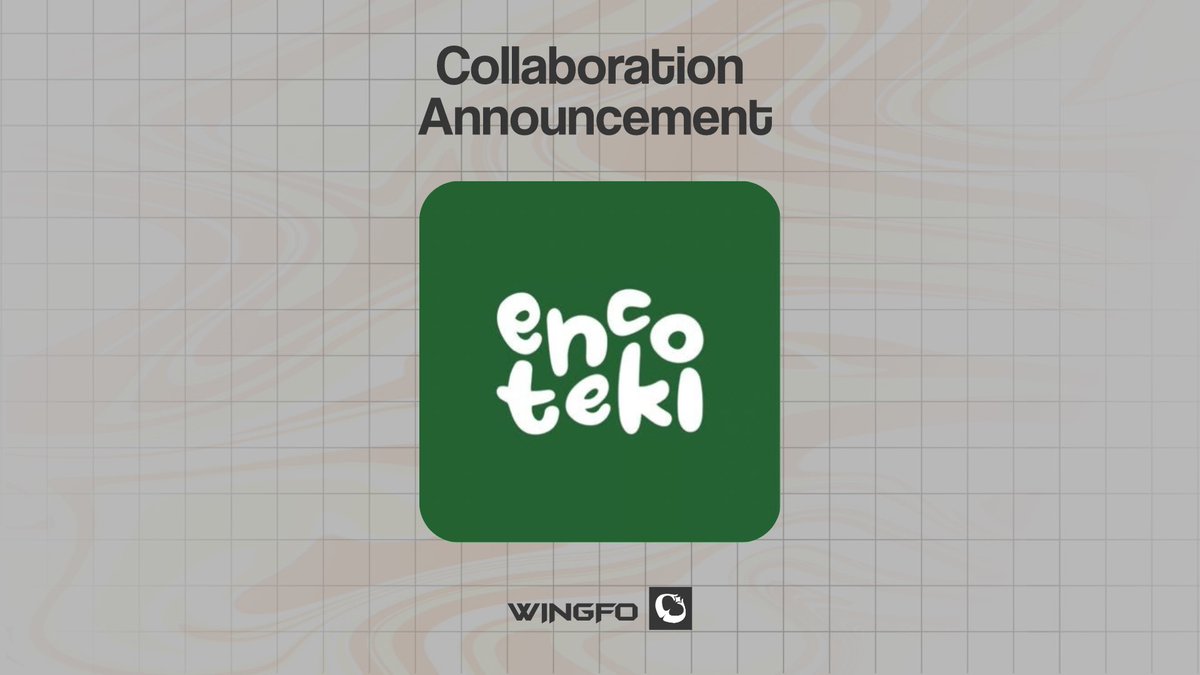 weingfo's tweet photo. Excited to announce collab with @encoteki

Supply: 3653
Mint Price: FREE
Mint Date: TBA

Raffle will be going live soon on Discord

Huge thanks to the team for the opportunity https://t.co/tvhuKu3AcD