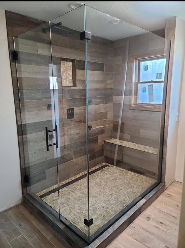 GetMyGlass's tweet photo. Beautiful custom glass shower completed by Precision Glass.  #autoglass #mirror #precisionglass #upholstery #commercialglass #customshower #windows #windowtinting #battlecreek #kalamazoo #fortwayne https://t.co/uwHgbstN1h