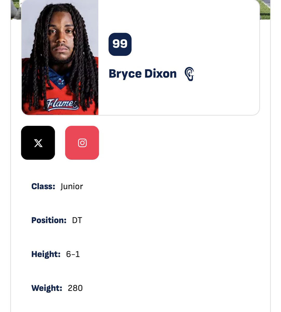 BookitWithTrent's tweet photo. Bryce Dixon is a 300 pound defensive tackle. 

Why is he up for 16.5 recieving yards 😭 https://t.co/Nbx8odCkJL