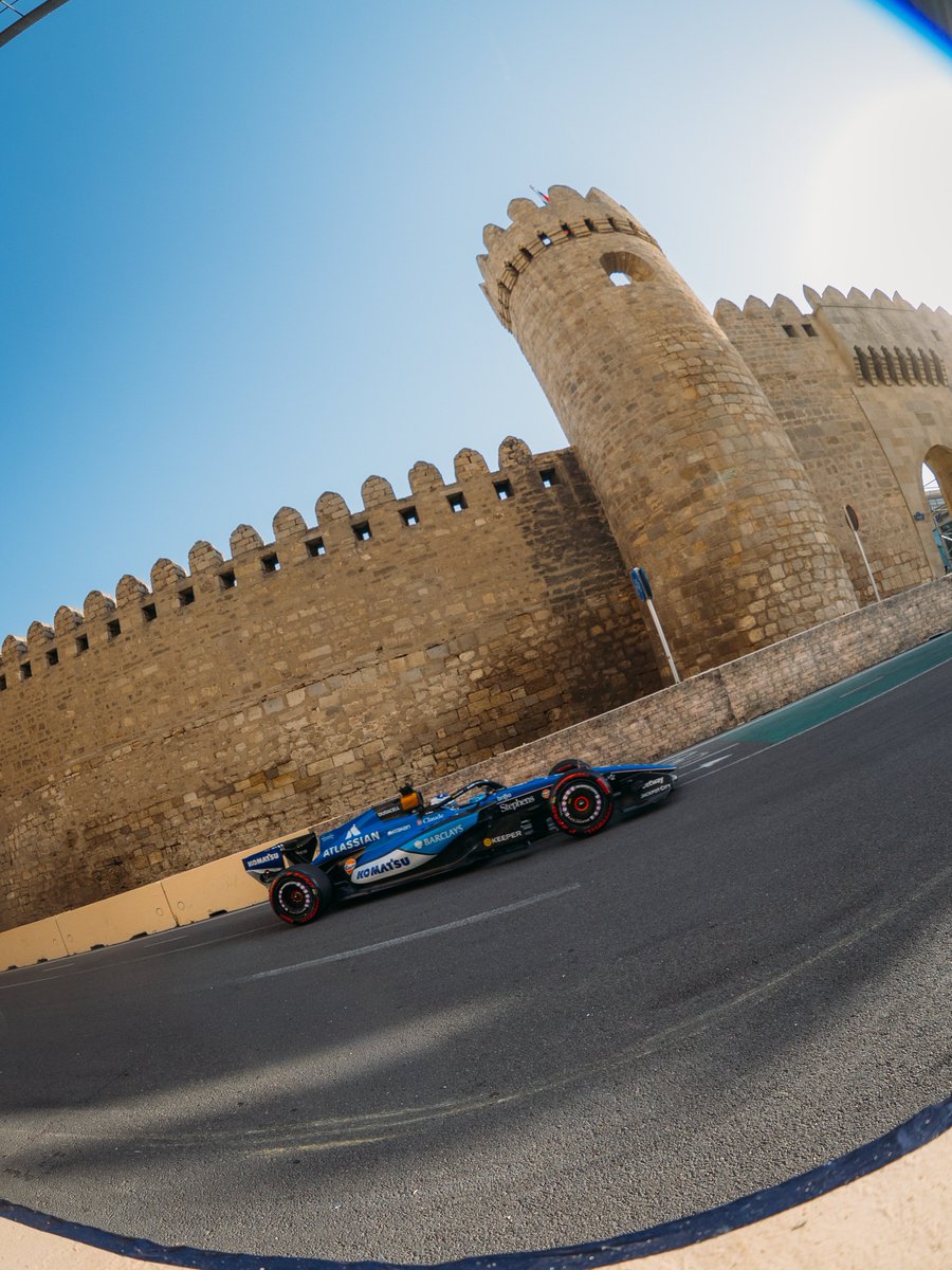F1's tweet photo. Modern meets ancient 🤩

#F1 #AzerbaijanGP https://t.co/6xCjVas3MD