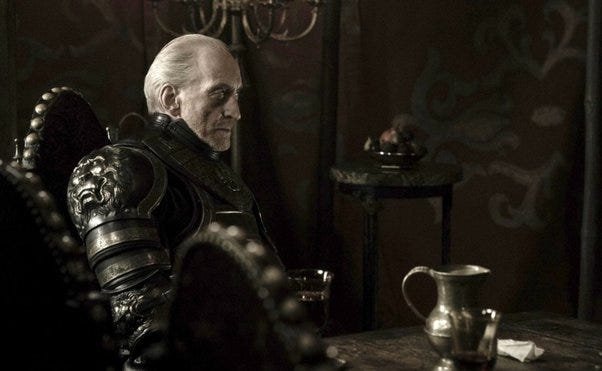 ASOIAFQuotesGOT's tweet photo. "Never wound a foe when you can kill him. Dead men don't claim vengeance."
Tywin Lannister https://t.co/IIiPfjELOu