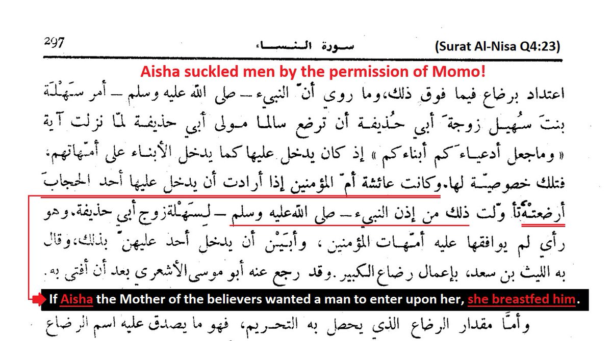 ThaRealRC's tweet photo. You forgot one important detail: Your false prophet was a cuck and made ALL Muslim men cucks! Like any Muslim you also suffer from short-term memory loss because "adult breastfeeding" is the sunnah of your prophet & the madhab of Aisha ya Ya'fur? Prophet Momo ordered Muslim women like Sahla bint Suhail & his baby bride Aisha to suckle men with beards. That is the ultimate example of being a CUCK! Ya Munafiq! @muslimorthodoxy So next time when the taxi driver or cable guy enters your house, then at least follow the sunnah of your prophet & command your wife to do what Sahla, Aisha and her Nieces did? 🍼💦