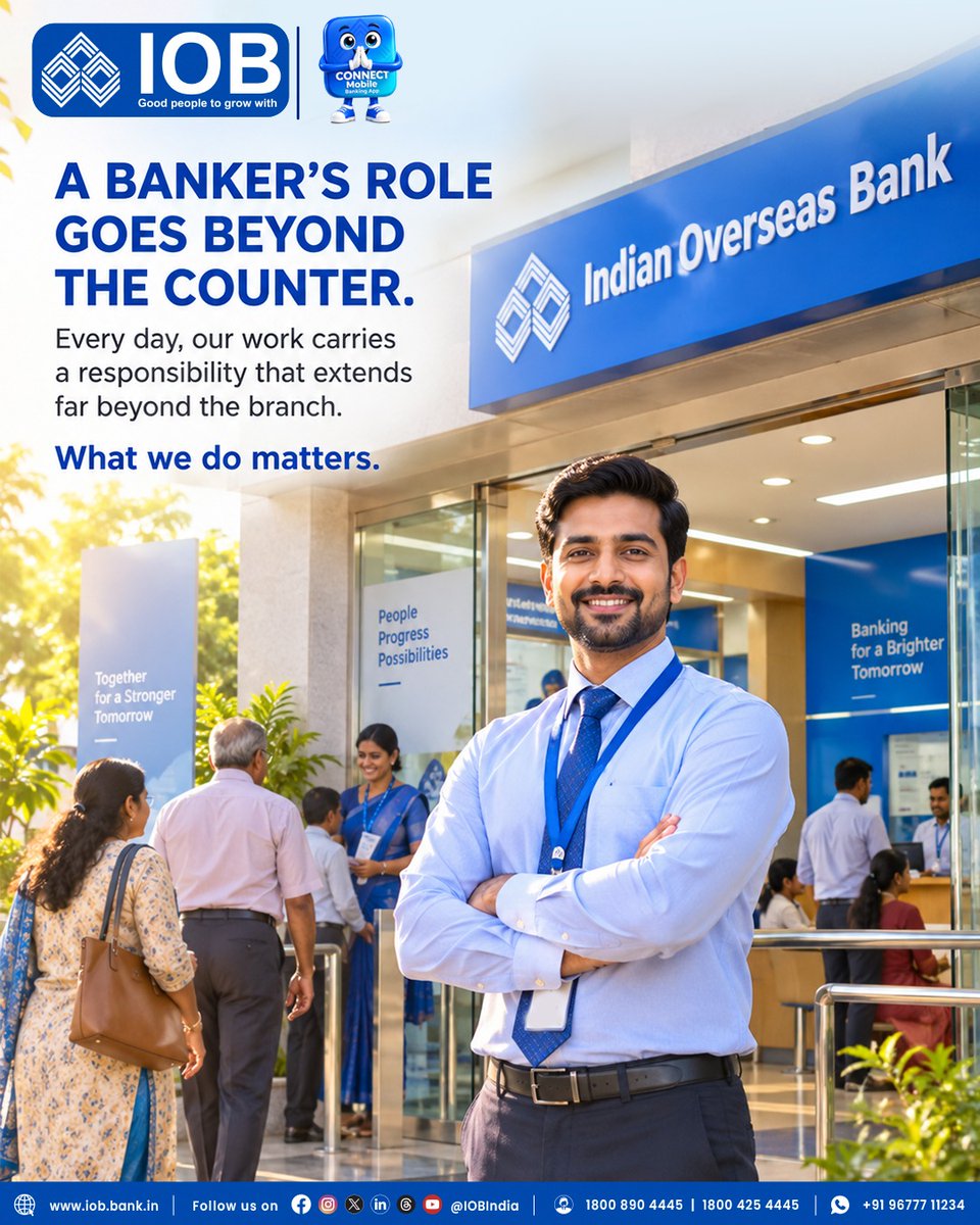 IOBIndia's tweet photo. True dedication lies in uplifting the communities we champion, steering challenges through constructive harmony and mutual respect.   
By standing resolute in our daily purpose, we safeguard the enduring bond that empowers our nation forward. 

@RBI 
  
#PurposeInAction #SharedFuture #IOB #IndianOverseasBank #GoodPeopleToGrowWith #DFS #RBI #IOBForYou