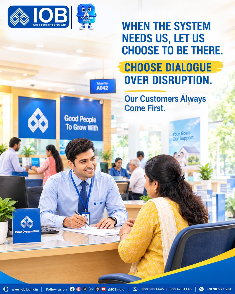 IOBIndia's tweet photo. True dedication lies in uplifting the communities we champion, steering challenges through constructive harmony and mutual respect.   
By standing resolute in our daily purpose, we safeguard the enduring bond that empowers our nation forward. 

@RBI 
  
#PurposeInAction #SharedFuture #IOB #IndianOverseasBank #GoodPeopleToGrowWith #DFS #RBI #IOBForYou
