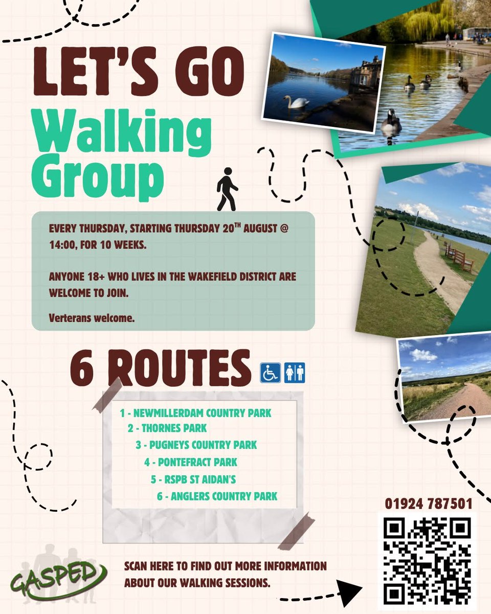 GaspedOfficial's tweet photo. A few pictures from last week's walk at Thornes Park😊🚶
Under our latest project, Let's Go!, are hosting weekly wellbeing walks around the Wakefield District! If you fancy joing us this Thursday, give us a call - 01924 787501💚
#gasped #manmatters #wellbeing #letsgo #wakefield https://t.co/F7CT1MYb0c
