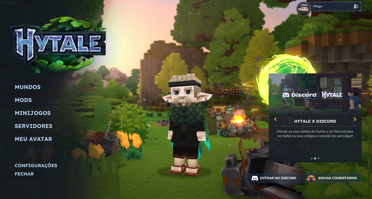 HytaleGallery's tweet photo. New main menu background with a beautiful guy on the middle https://t.co/44625hgIEH