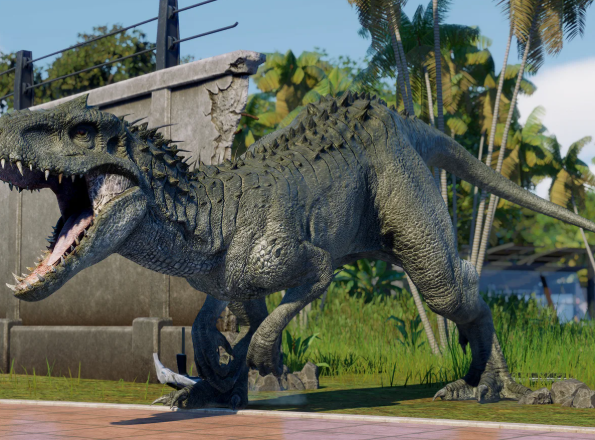 Atomic2889's tweet photo. Can we talk about how Jurassic World Evolution 3 BUTCHERED Indom's model? JWE1's model was so good, JWE2 is meh and JWE3 straight up shi in a kettle. https://t.co/aENN6KUfuf