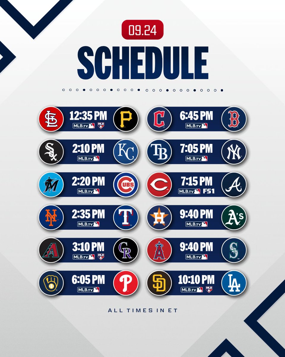The Guardians, White Sox, Padres, Cubs and Phillies can all clinch Postseason berths today!

A wild day of #SeptemberBaseball is upon us! 
 [📷](https://pbs.twi