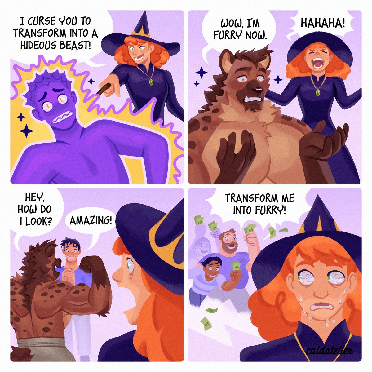 caldatelier's tweet photo. Commission a witch to transform you into a furry. https://t.co/iaF8s2PUCL