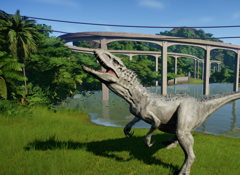 Atomic2889's tweet photo. Can we talk about how Jurassic World Evolution 3 BUTCHERED Indom's model? JWE1's model was so good, JWE2 is meh and JWE3 straight up shi in a kettle. https://t.co/aENN6KUfuf