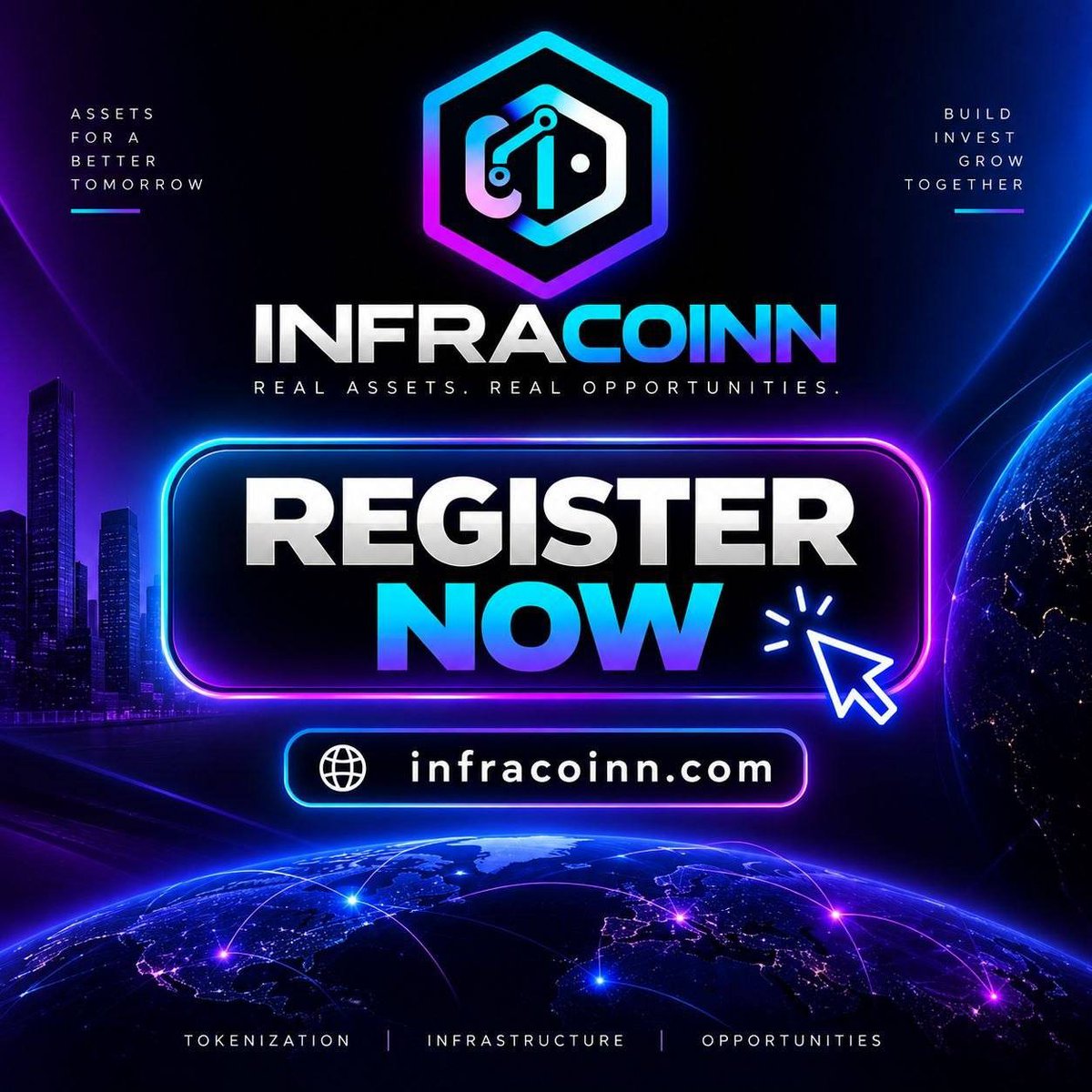 InfraCoinn's tweet photo. Quick reminder, INFRACOINN community!🎗

REGISTER NOW 🌍

Haven’t completed your portfolio registration yet? Take a few minutes to get it done and stay connected with what we’re building around RWA, tokenization and blockchain infrastructure.

🌐 Register: https://t.co/OktNNuXJjG

Know someone interested in RWAs, tokenization or blockchain infrastructure? Invite them to join us.

Let’s build, learn and grow together. 

💬 Join the community: https://t.co/xK9ojPgUCW