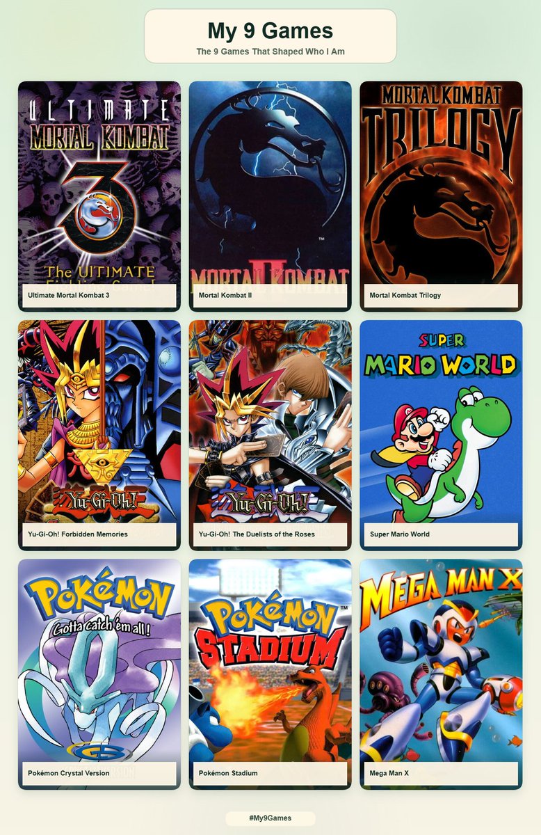 BadNewsNate_'s tweet photo. I guess I need to get on this trend too. 

Me &amp; the 9 games that shaped me. https://t.co/6xvgUhPGZA