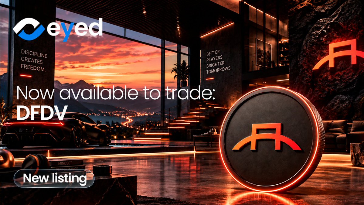 EyedTrade's tweet photo. A company whose entire treasury is SOL, tokenized on Solana, trading on a Solana exchange.

$DFDVx is now live on EYED.
Real tokenized stock, backed 1:1 by real shares.
Issued by xStocks.

→ https://t.co/kGgo3BkNV3 https://t.co/jO1BA14GOC