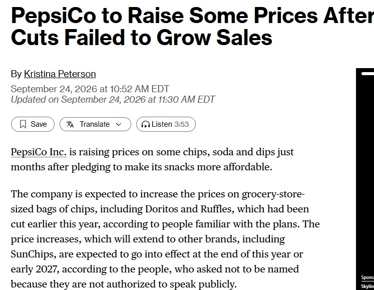 Anecdotes aren’t a substitute for hard data but this follows news from Disney raising subscription prices. The bigger issue is that it’s all happening with core inflation already well above the Fed’s target.