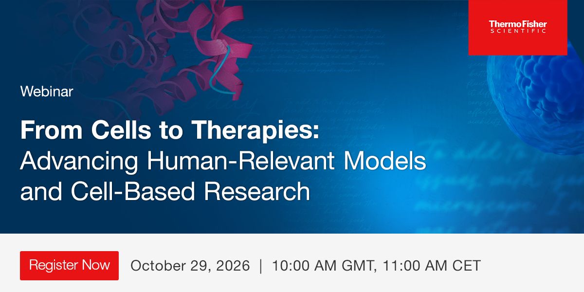Labroots's tweet photo. 🫀 @thermofisher From engineered heart tissue to NK cell therapies, see how human-relevant cell models are bridging the path from cells to future therapies. 

📅 Oct 29 | 10 AM GMT / 11 AM CET 

👉 Register:  

https://t.co/4pCu78FoAG https://t.co/tZovUX6xJJ