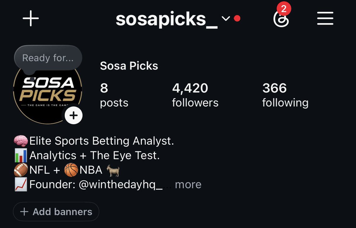 SosaPicks's tweet photo. Make sure you’re following me on IG!!

Private Gamblers Channel is live there!!

DM me “FREE” to be added!!

⬇️Link in 1st Reply!⬇️ https://t.co/yzDHyhQI1r