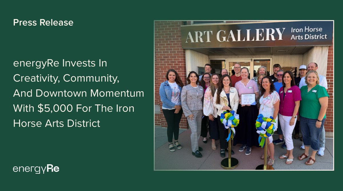 energyReLLC's tweet photo. energyRe is proud to support the Iron Horse Arts District in Holdrege, Nebraska, with a $5,000 operating donation.

Read more: https://t.co/yM0axpRnqd https://t.co/5rie9hdaDM