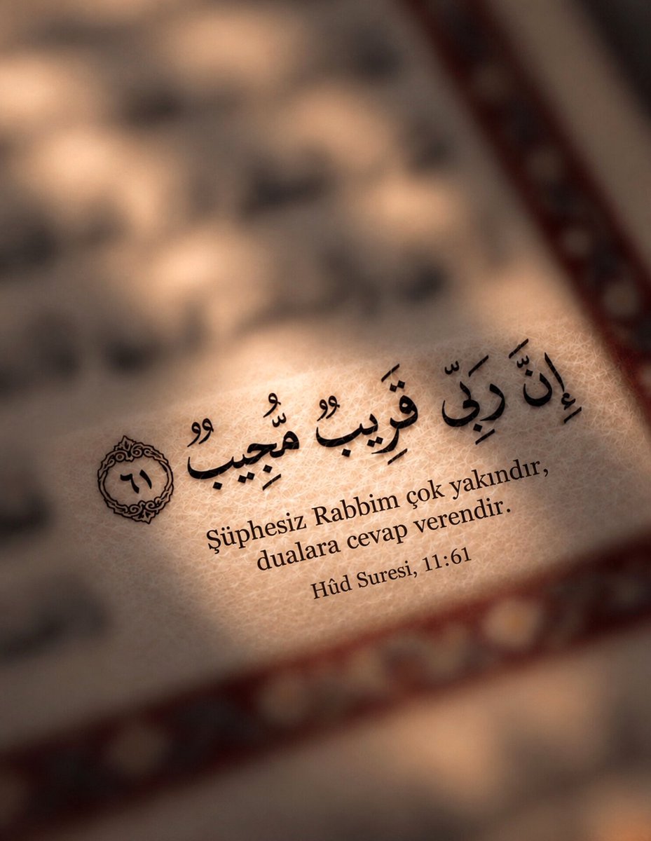 Sevimogzzz's tweet photo. :::::.....

Allah'ım
Bizi kendine yakınlaştırarak,dinimizi imanımızı
Ve bedenlerimizi kuvvetlendir

Bütün hâl ve hareketlerimizde sana karşı
Hüsn-ü edeble hareket etmeyi bize nasip eyle

Bizleri Rahmetinle kuşat ve istikametimizi
İslâm üzere sabit kıl

Amin Ya Rabb'el Âlemin 🤲 https://t.co/GctLwsqdaC
