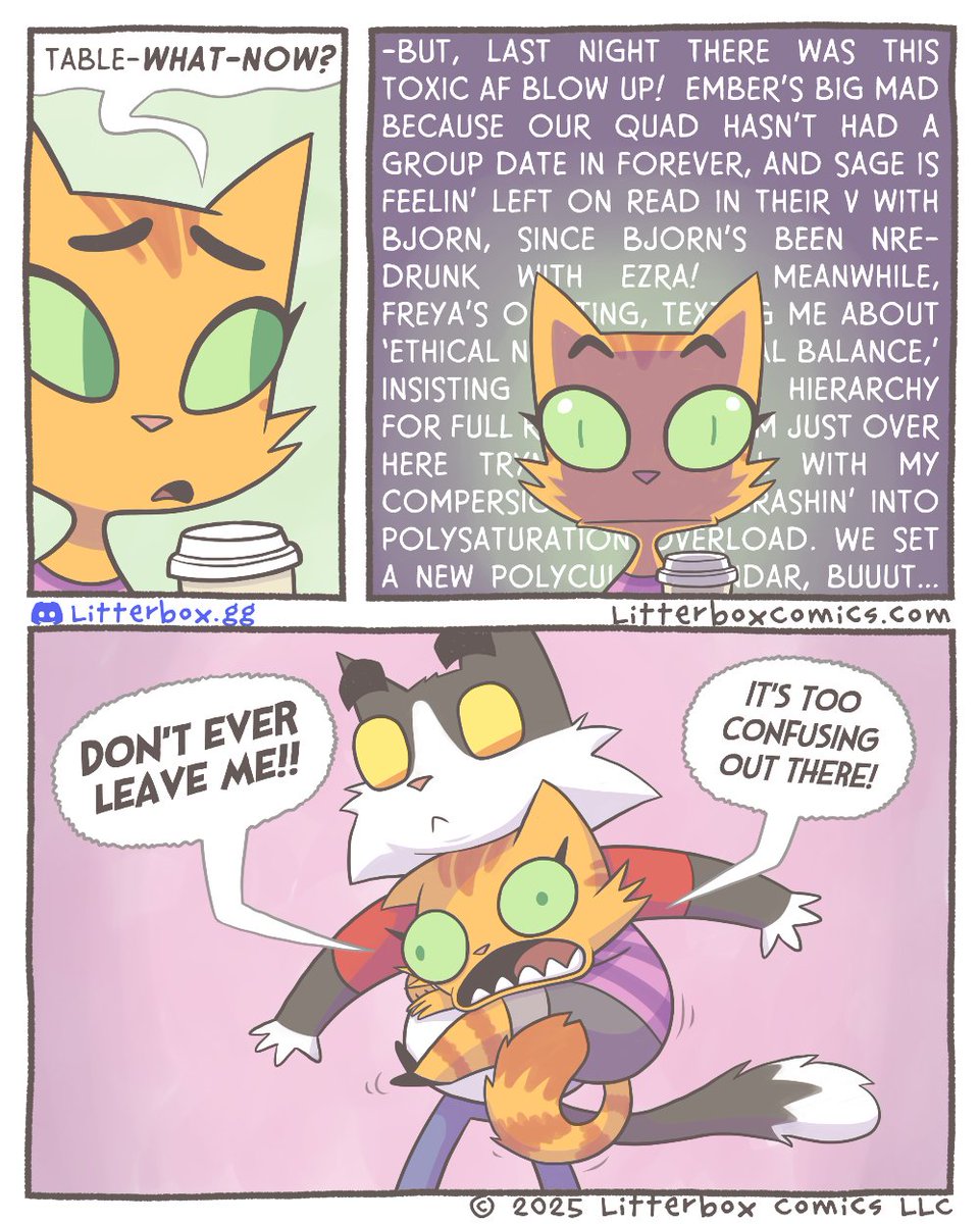 LitterboxComics's tweet photo. I'm sorry -what?! When your friend’s dating update needs a glossary… 😐

NEW BONUS Panel below! 👇 https://t.co/AUkfH1Yhi7