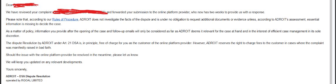 ZHafsol's tweet photo. I just filed an ADROIT complaint and got accepted. Roblox has a maximum of 2 weeks to respond to me and decide whether I get banned or unbanned. I’ve put a lot of effort and proof into my text/Google Doc document. Wish me luck, guys! https://t.co/8ny6Y9ug6J