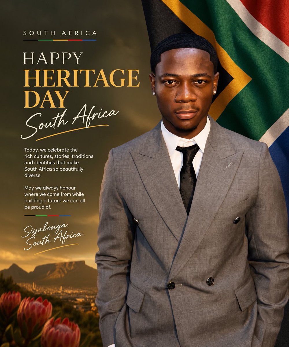 Trammani9's tweet photo. Happy Heritage Day, South Africa 🇿🇦❤️

Celebrating the culture, the people, the stories and the beautiful diversity that make Mzansi home. Here’s to honouring where we come from and everything we’re becoming. 🇿🇦

#Tram #BBNaija https://t.co/GzG8BXqLSj
