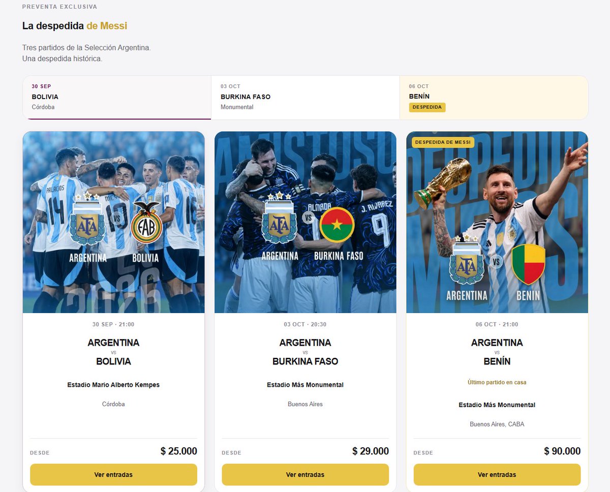 LaBombotuitera's tweet photo. Gente aparecio una ESTAFA para las entradas de la Seleccion Argentina. Hicieron una pagina paralela igual a la original para que caiga algun boludo y compre. La pagina trucha es https://t.co/JuNGYr4Iug

La original termina en .com (Fijense siempre en eso) https://t.co/Z2jTJBUBRZ https://t.co/EP6T5HUYOo