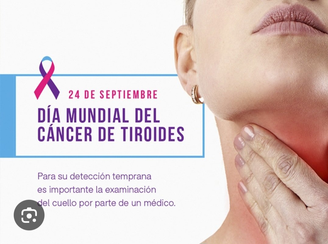 AneYanet's tweet photo. “Día Mundial de Cáncer de Tiroides”  Esta fecha es para dar a conocer un poco más de esta enfermedad, que representa uno de los padecimientos más recurrentes en las mujeres y que requiere un diagnóstico oportuno para así evitar mayores complicaciones.
#CubaPorLaSalud https://t.co/BoHZvibjhg