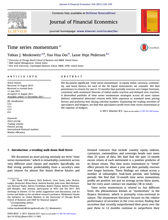 quantscience_'s tweet photo. A 23-page research paper reveals the number 1 method Hedge Funds use to beat the market:

Time Series Momentum

This is how: 🧵 https://t.co/01IQUP8V76