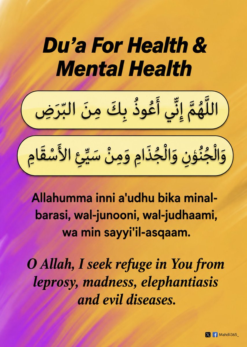Mahdii365_'s tweet photo. Du'a for health and mental health: https://t.co/xjgK1OnQob