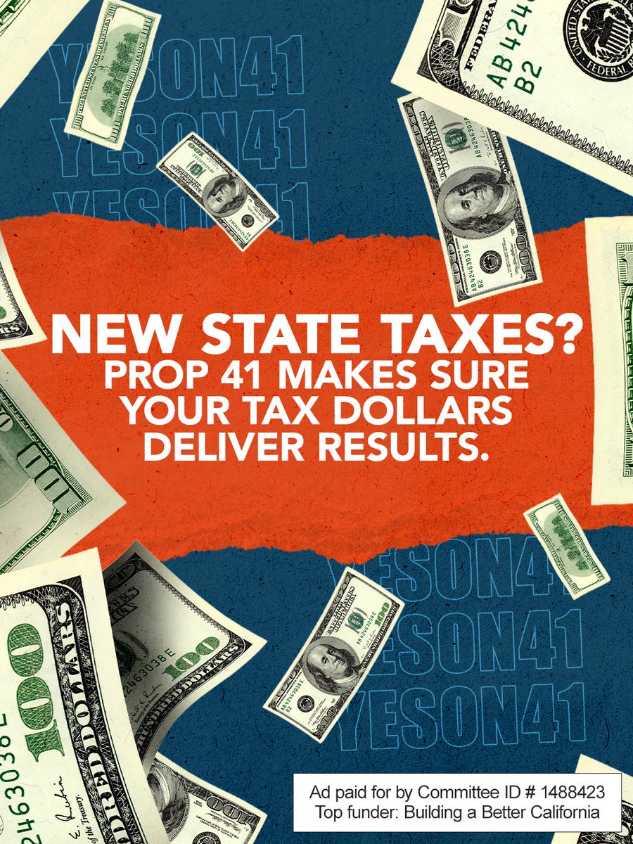 yesonprop41ca's tweet photo. California tax dollars aren’t delivering the results we deserve. Prop 41 requires regular public audits to find waste and improve state programs.

More oversight. 
More transparency. 
Better results.
YES on Proposition 41. https://t.co/fGhGTYrRxb