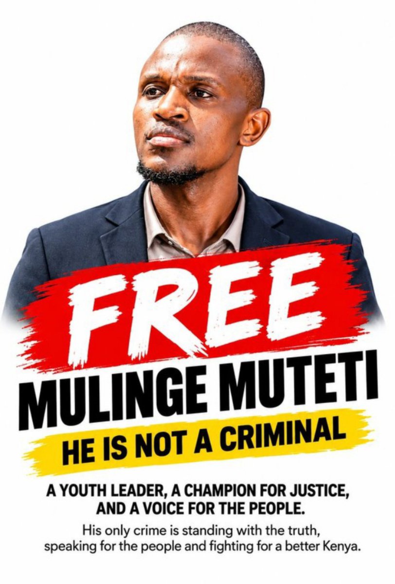 eastersins's tweet photo. We haven't forgotten Our Comrade @mulinge_muteti_  Join me tonight at 8pm On Space to discuss what happened to him, Collins and any other missing Patriot and how we can assist them. With my Co-host @BundiKirianki and others joining @RevoltMankuyio @wanjirunjira #StopAbductions https://t.co/NrR3lEl7hG