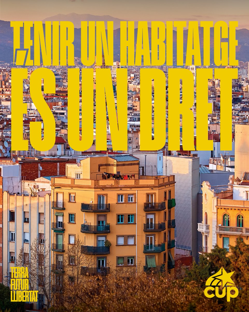 cupnacional's tweet photo. 🟡 Si l’habitatge és un dret, no és per especular. Si és un dret, garantim-lo

A Catalunya hi ha centenars de milers d’habitatges buits i cada dia hi ha famílies que perden casa seva

[🧵👇FIL] https://t.co/FgtVrSBAtO