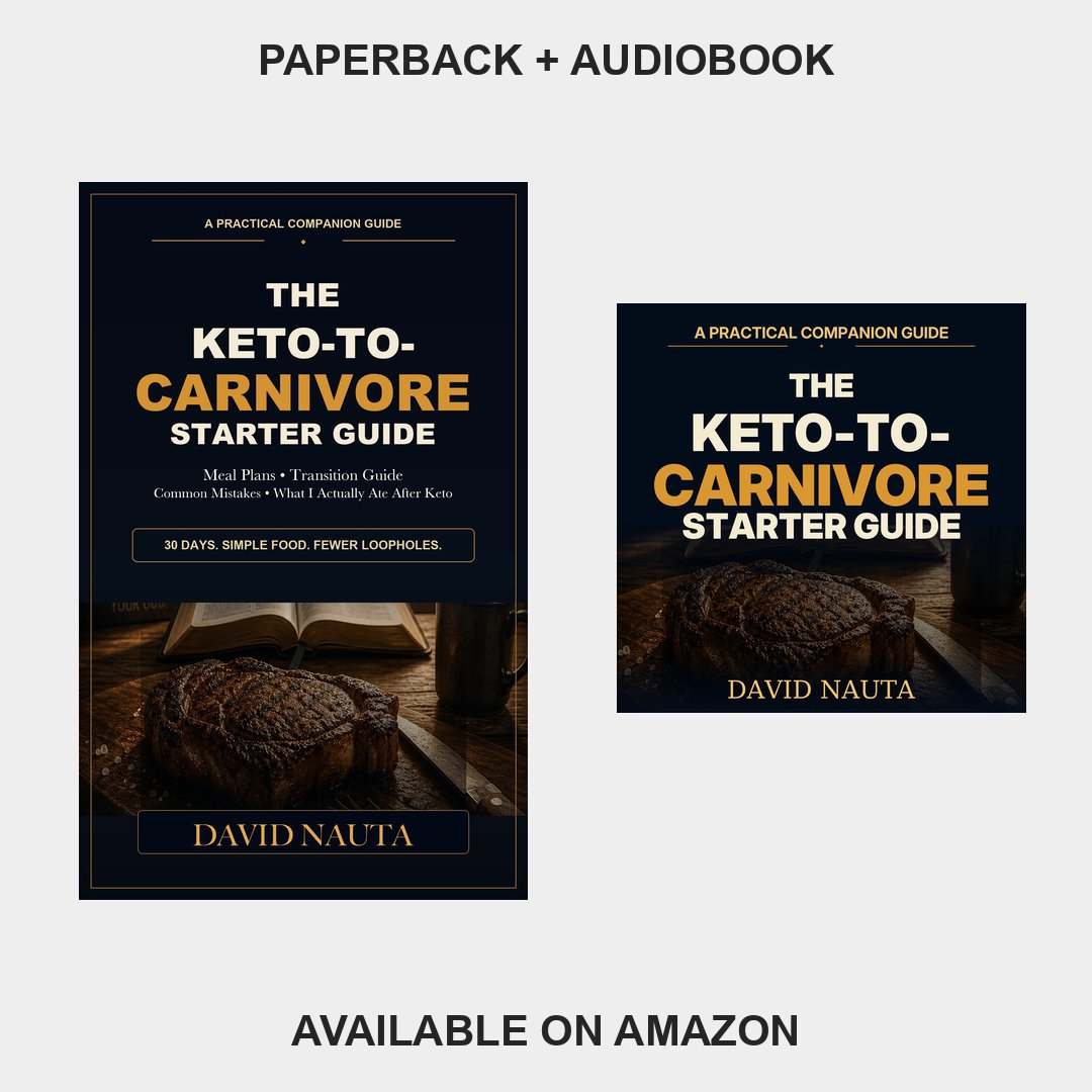 NautaAI's tweet photo. A busy day still
The Keto-to-Carnivore Starter Guide
Paperback + audiobook. Fictional AI illustration. Not medical advice.
https://t.co/wP3xPs4SxC https://t.co/Pwm18PcJO9