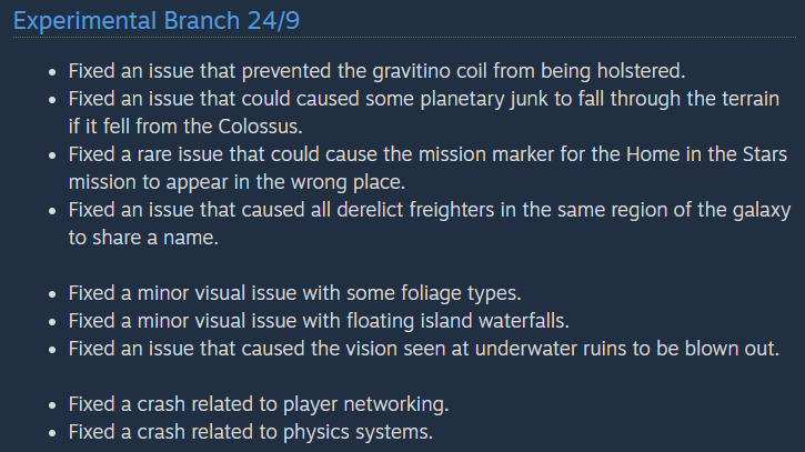 NoMansSky's tweet photo. New experimental build pushed to PC with lots of fixes and improvements 😍

https://t.co/35JJnQ84o5 https://t.co/5ENMGIxFy9