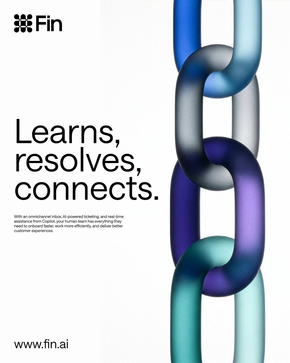 FlexionProd's tweet photo. AI customer service is hard to picture. For this Fin AI concept, we gave it a physical form. 

Scattered pebbles represent customer questions, while Fin connects them into one smooth chain.

#B2Bbranding #designagency #techdesign #aidesign #SaaSBranding https://t.co/9jF9xLmVPD