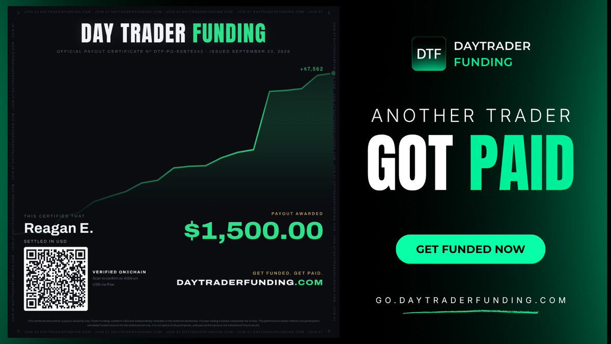 DayTraderFundin's tweet photo. Since you guys all care about payouts.
Watch this. https://t.co/BhHh68Vypv