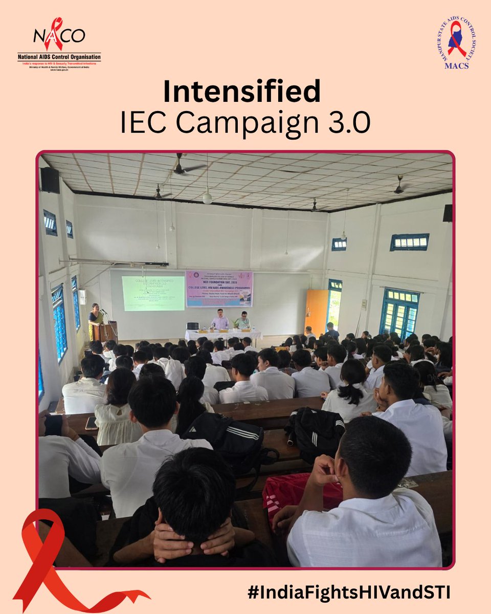ManipurAIDS's tweet photo. From classroom to community, Manipur State AIDS Control Society is taking HIV &amp; STI awareness where people learn, connect and grow 2 ensure accurate knowledge is reached. 
#IndiaFightsHIVansTI #KnowYourHIVStatus #HIVAwareness #HIVPrevention
#EndAIDS #EndStigma @NACOINDIA https://t.co/eiAcrWDqWl