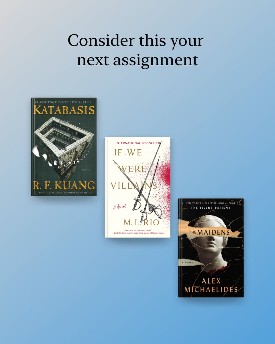 AppleBooks's tweet photo. Still in the mood for secret societies and sinister academia after Leigh Bardugo's Dead Beat?

We’ve got three thrillers where ambition, obsession, and murder make for some very complicated extracurriculars. 😈 https://t.co/QEC6KU2LF9