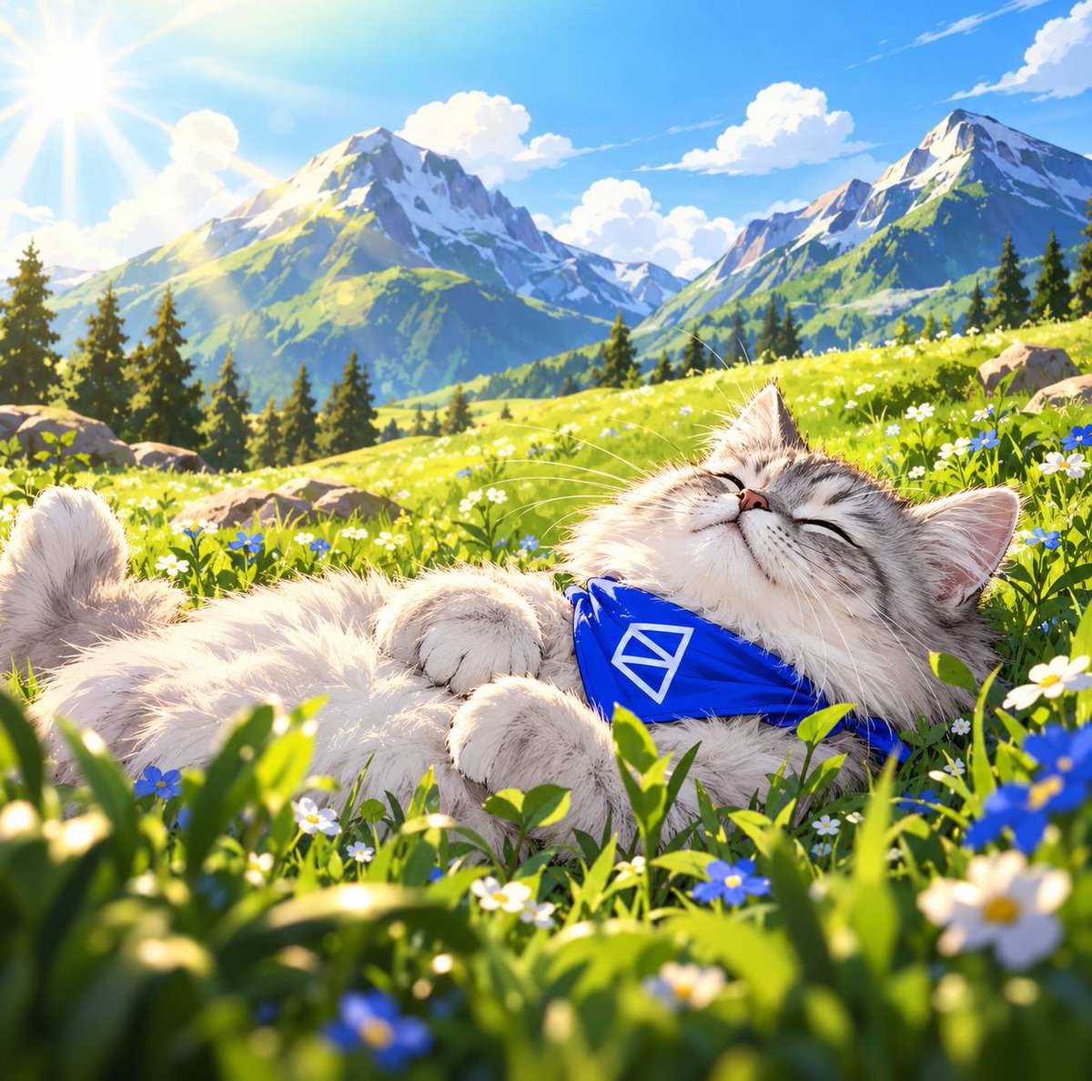 PolyCat_Solana's tweet photo. Touching grass while the rewards keep flowing. 🌱

$POLYCAT https://t.co/sNcOjeHTQ9