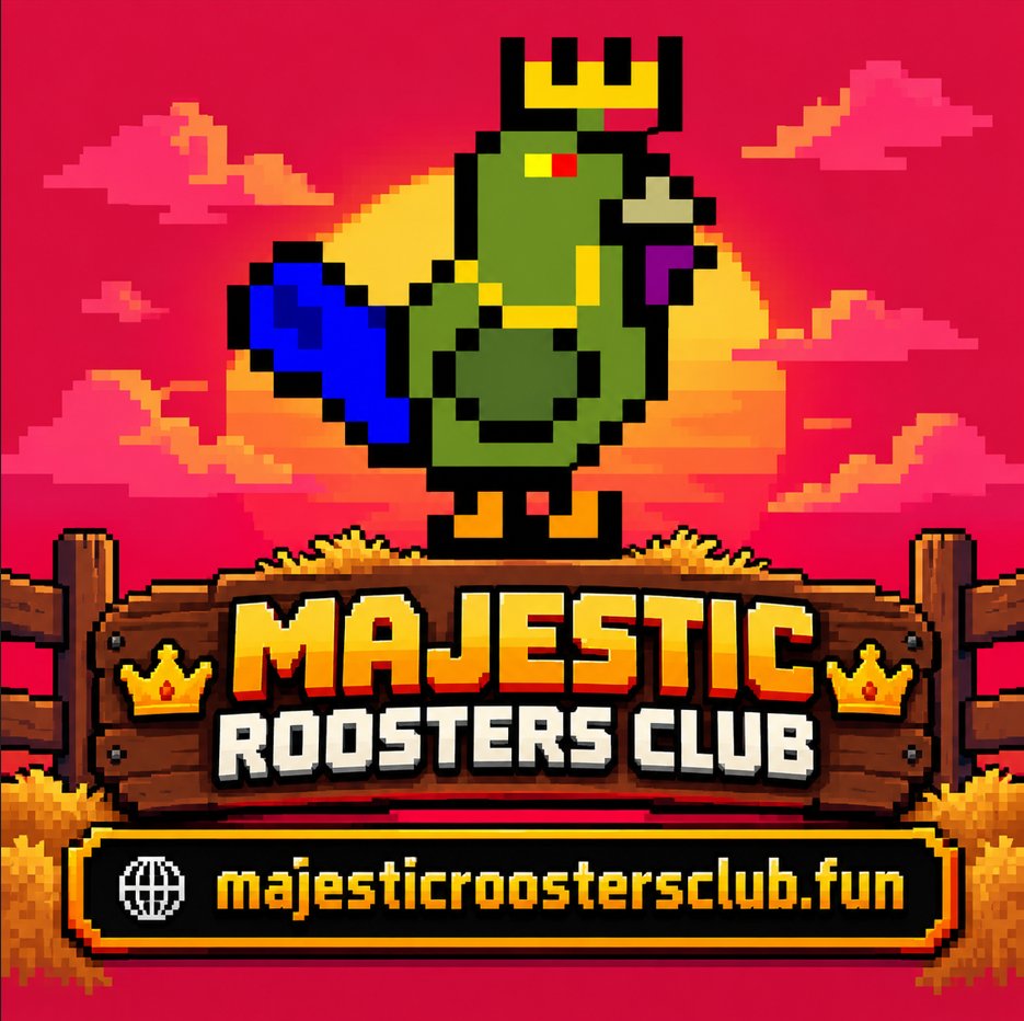 MRC_Pixel's tweet photo. 🌐 THE MRC WEBSITE IS LIVE! 🐓

👑Welcome to the official home of Majestic Roosters Club.
Explore the collection, check the mint schedule and get ready for Early Roosters. 

🐓👇 Visit the official website
https://t.co/MVUUwEdn37

#MRC #Base #NFTCommunity https://t.co/rtPNSOEZzk