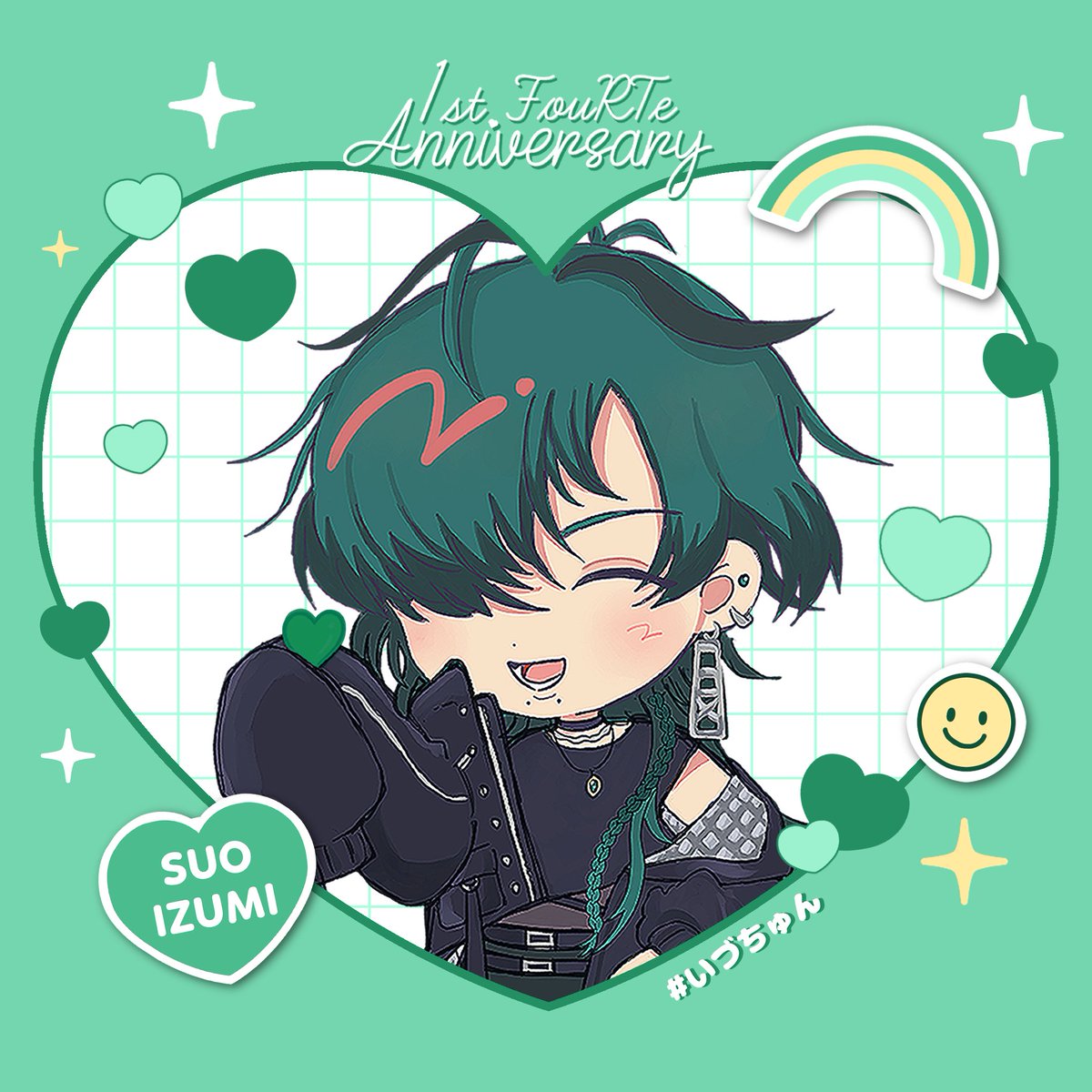 hmktmtmn's tweet photo. 先生が歌う時に見せてくれる笑顔が本当に大好き💚1周年おめでとうございます🎉2年目も先生の笑顔と歌声がたくさんの人の元に届きますように🎶　#いづちゅん https://t.co/n37xcYQytf