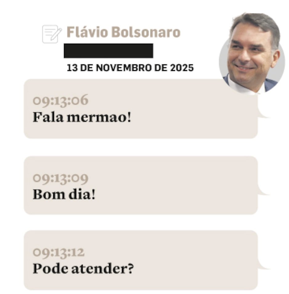 lazarorosa25's tweet photo. 🚨 Mais uma BOMBA! Flávio Bolsonaro tentou ligar desesperadamente para Vorcaro nos quatro dias anteriores à prisão dele: 'Mermão, pode atender?'

FLÁVIO CANDIDATO DO CRIME
AEROFLAVIO
AQUI TODO MUNDO É SILVA https://t.co/kYCaVSnBTU