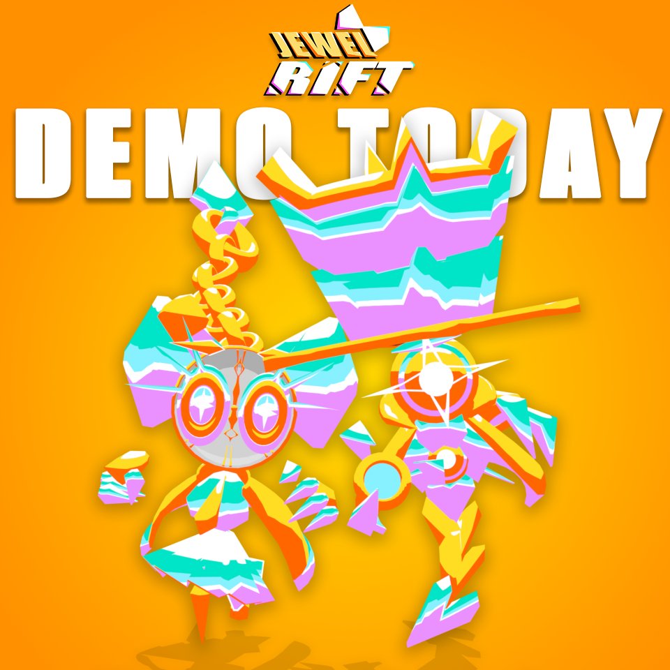 SweetenedSnake's tweet photo. 🕐💎 JEWELRIFT DEMO - TODAY! 🥳🎉

Ready to brawl with the clockhead? 👊💥

#jewelrift #indiegame https://t.co/rFz8DDGSIB