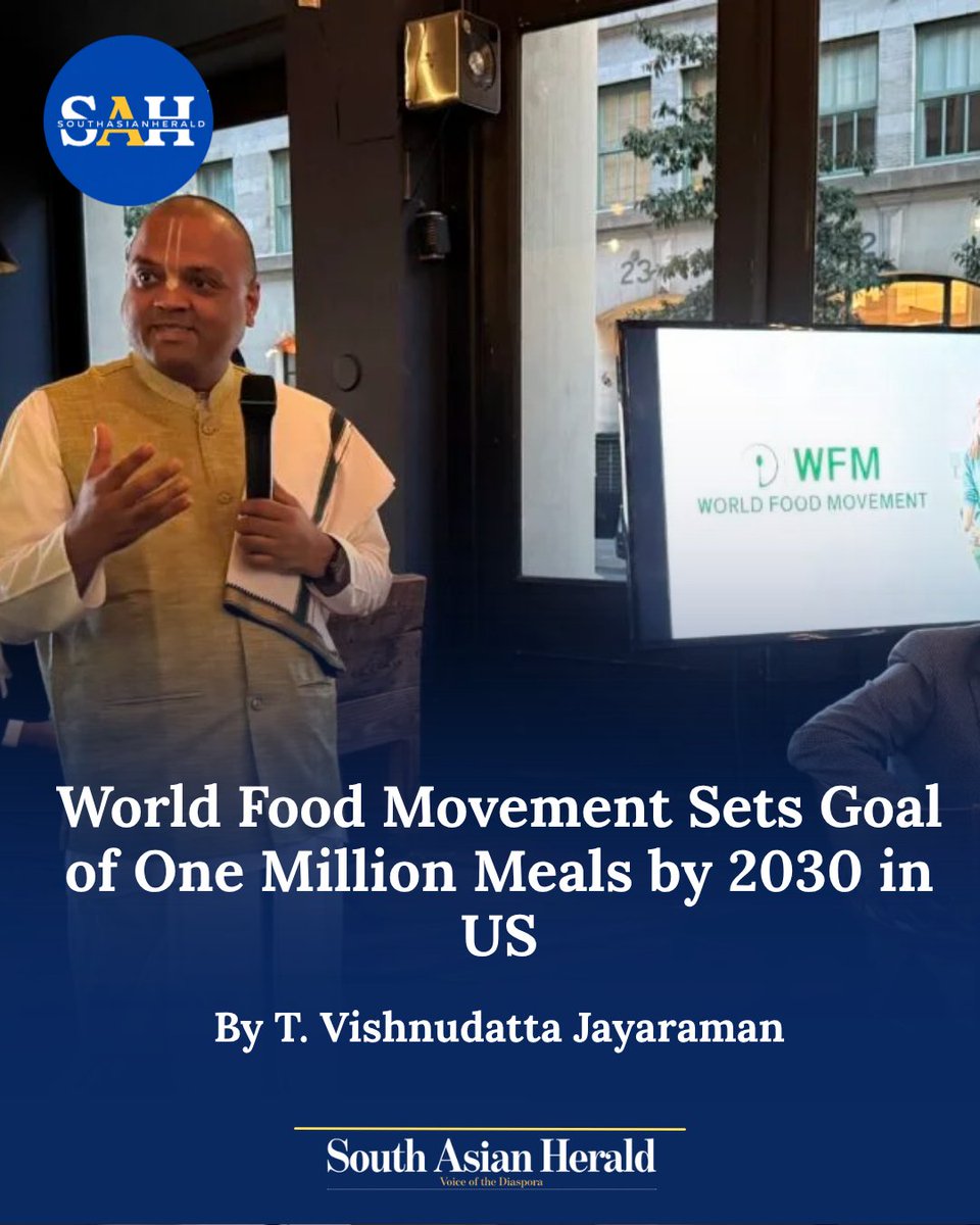 SAHeraldNews's tweet photo. World Food Movement Sets Goal of One Million Meals by 2030 in US

New York: Indiaspora, the Iron Lady Foundation and the World Food Movement (WFM) co-hosted “The No One Hungry Project” at Paisley restaurant in New York on September 23. The event highlighted WFM’s mission to address food insecurity in the United States.
Indiaspora Executive Director Sanjeev Joshipura described the nonprofit as an organization that seeks to make the global Indian diaspora a force for good. Its work spans philanthropy, entrepreneurship, programs for younger generations and thought leadership across seven countries, he said. Joshipura said Indiaspora aims to become the “Davos of the global Indian” by building connections between diaspora leaders and people in India. Joshipura commended WFM’s work in India and the United States.

https://t.co/lnDr71yJzB

#WorldFoodMovement
@IndiasporaForum 
#IronLadyFoundation
@jtvishnu